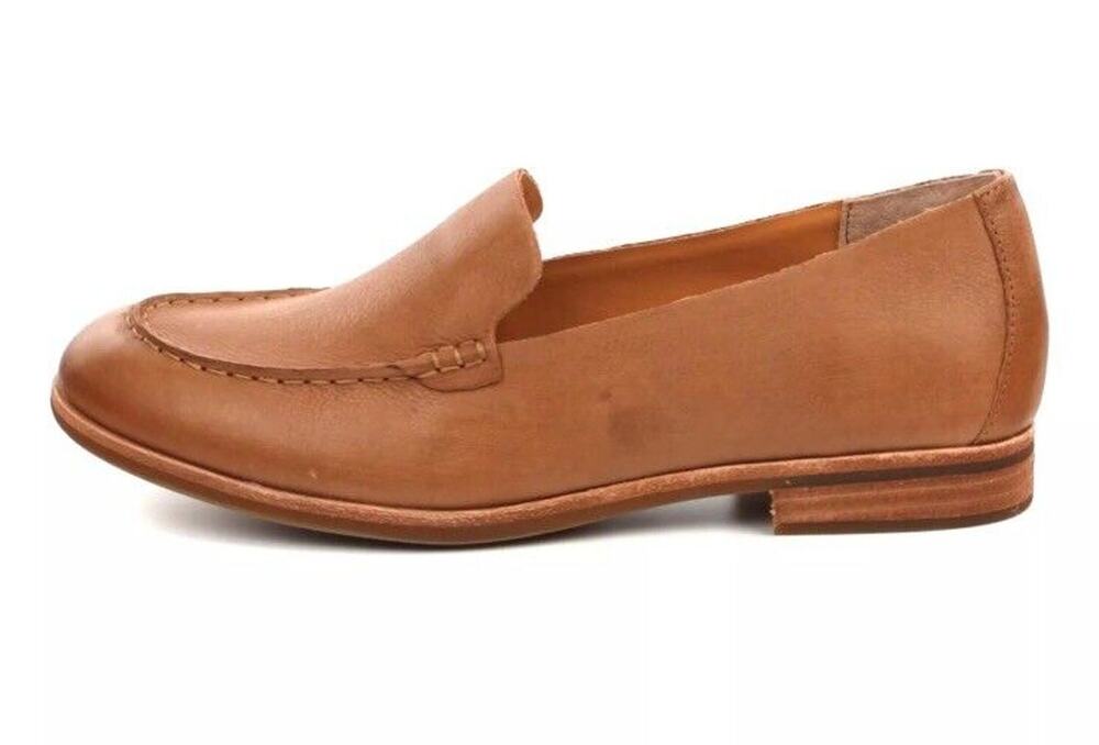 KORK-EASE Meg Women's Moc-Toe Leather Loafer Brown Terra Size 9M